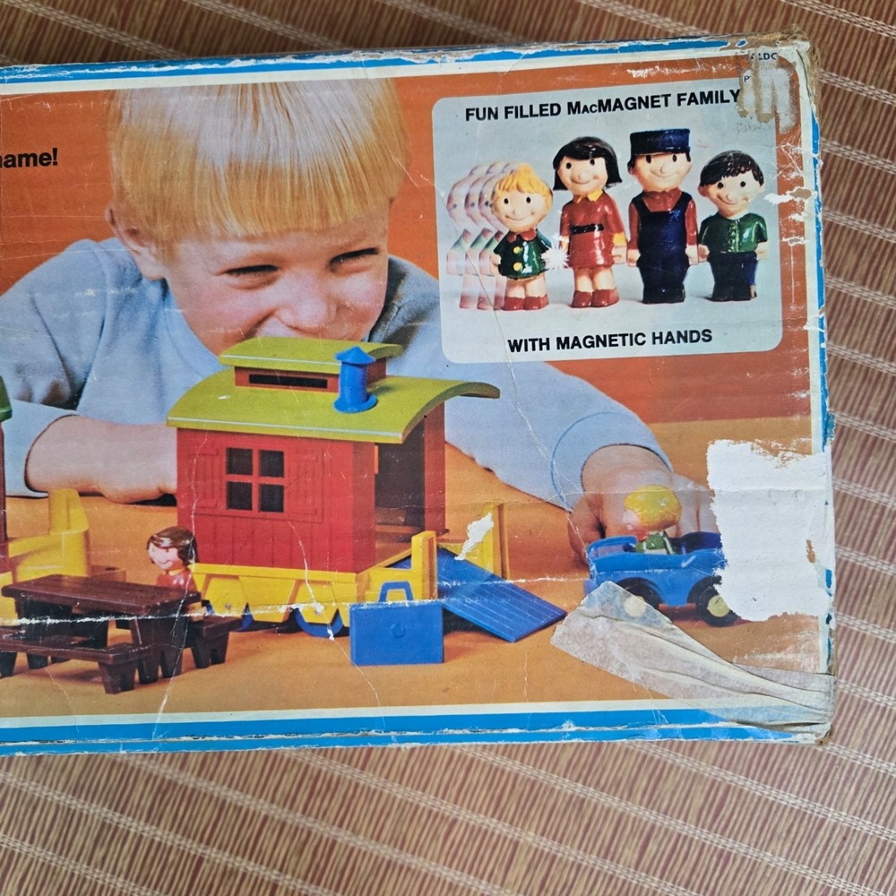 VINTAGE 1975 IDEAL THINK & LEARN LIVE-IN TRAIN w/MacMAGNET MAGNETIC FAMILY w/Box - Picture 14 of 16